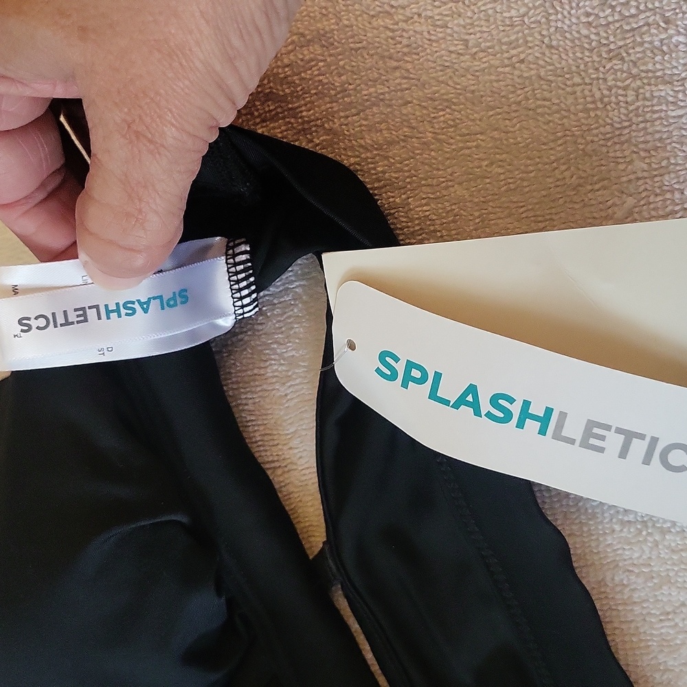 Splashletics Women's Black Swim Top OrSports Bra NWT - Picture 5 of 6